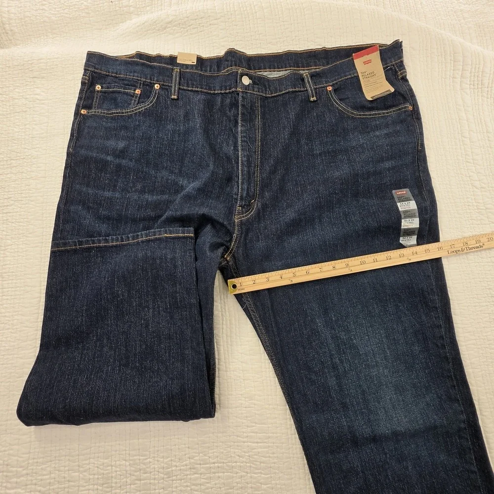 Levi's 559 Relaxed Straight Fit Jeans Blue Big & Tall Men's 54x29 NEW Stretch‎